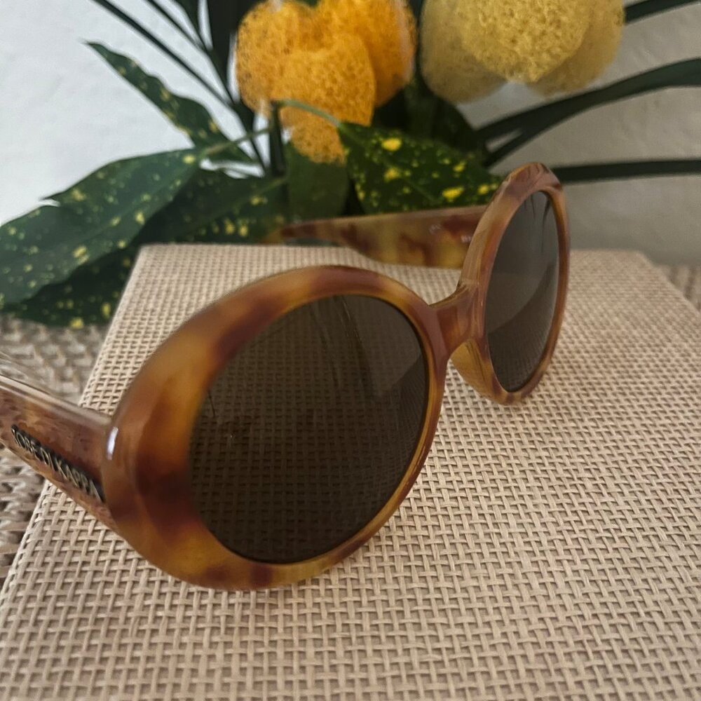 Italy Vintage ROBE DI KAPPA 90's Amber Tortoise Sunglasses Oval/Round - Picture 13 of 15